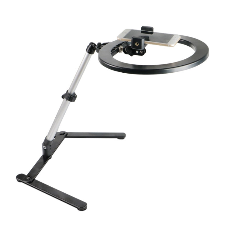 FP-10 Supporto fotografico multifunzione da tavolo Supporto per telefono Live Stand Luce di riempimento a LED, Specifica:, Desktop Bracket + Phone Clip, Desktop Bracket + Clip + Ring Lamp