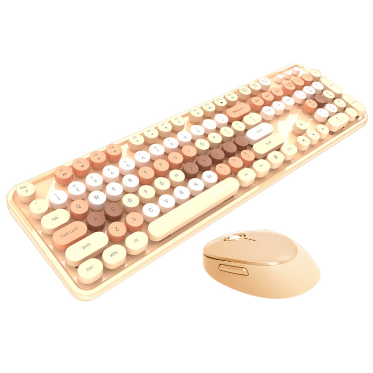 Set tastiera e mouse wireless Mofii Sweet Set da ufficio per tastiera punk per ragazze, colore: bianco rosa versione ordinaria, Milk Tea Mixed Color