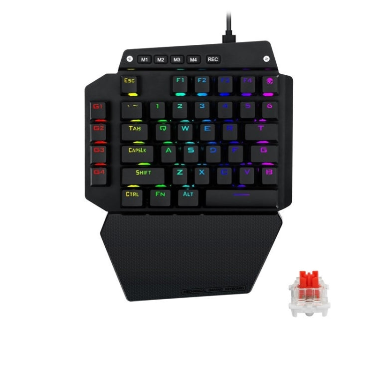 K700 44 tasti Tastiera RGB luminosa commutabile Axis Gaming a una mano, lunghezza cavo: 1 m