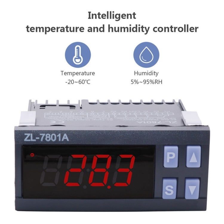 ZL-7801A Conduttore di temperatura automatico del conduttore di temperatura e umidità intelligente a doppia uscita