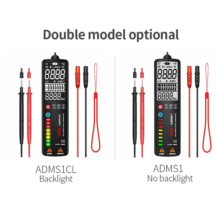 BSIDE Dual-Mode Smart Display a grande schermo Multimetro Penna elettrica Rilevatore di tensione portatile, ADMS1, ADMS1CL