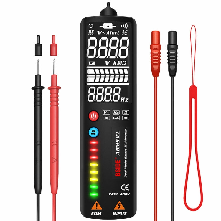 BSIDE Dual-Mode Smart Display a grande schermo Multimetro Penna elettrica Rilevatore di tensione portatile, ADMS1, ADMS1CL