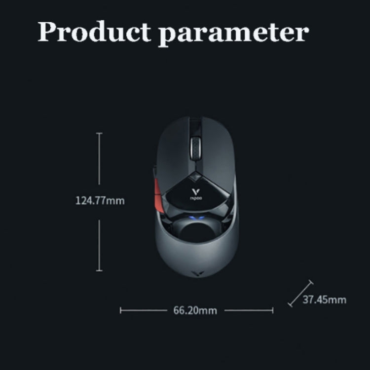 Rapoo VT960 1600 DPI 7 tasti Dual Mode Macro Programmabile Symphony RGB Mouse da gioco wireless retroilluminato