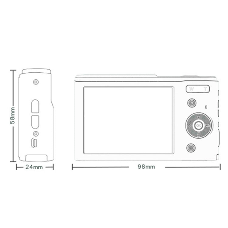 DC303A 2.8 pollici 4K 16X Zoom HD Digital Camera Mini Bambini Fotografia Fotocamera, US Plug, EU Plug, UK Plug, AU Plug