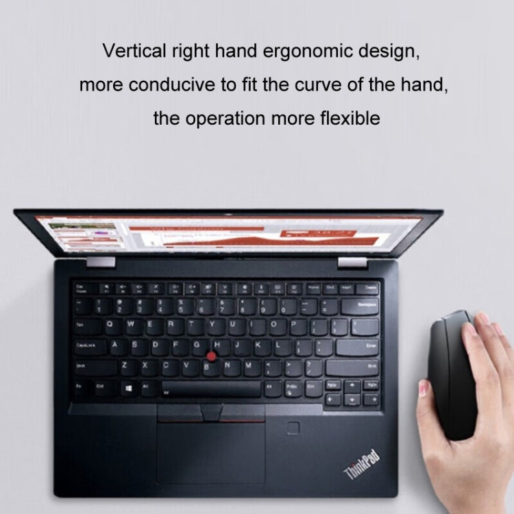 Mouse wireless Lenovo Thinkbook Mouse dal design ergonomico con impugnatura laterale, Side Grip Mice