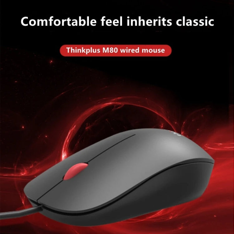 Mouse per laptop ergonomico leggero Lenovo Thinkplus M80 Office, Wired, Wireless