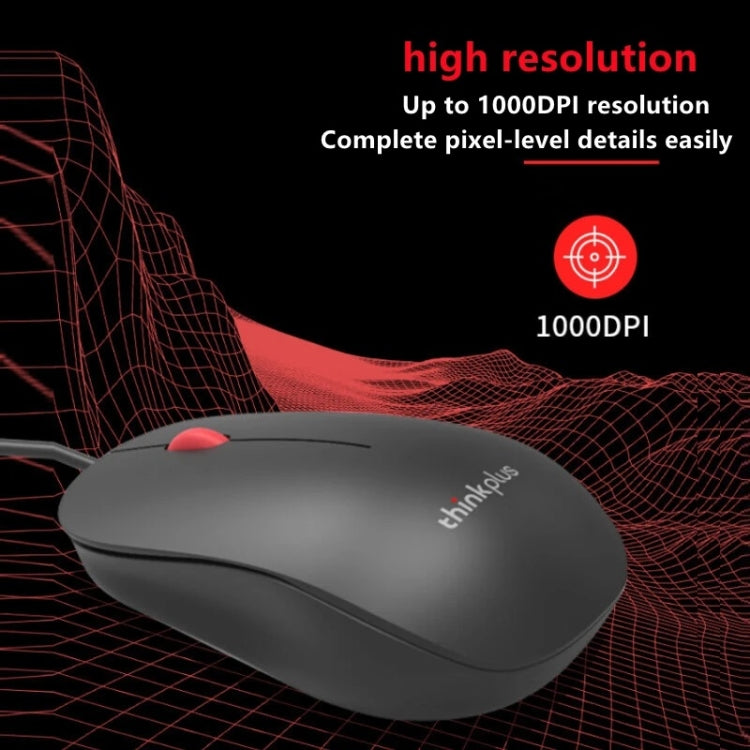 Mouse per laptop ergonomico leggero Lenovo Thinkplus M80 Office, Wired, Wireless