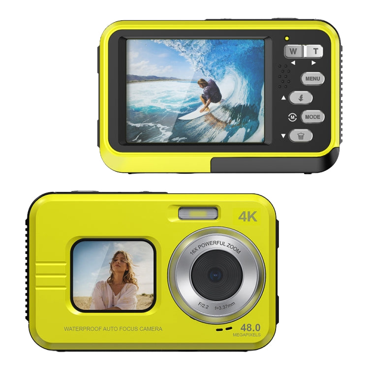 WDC901 Fotocamera digitale per sport all'aria aperta a doppio schermo HD da 48 MP impermeabile da 3,5 m, US Plug, UK Plug, EU Plug, AU Plug
