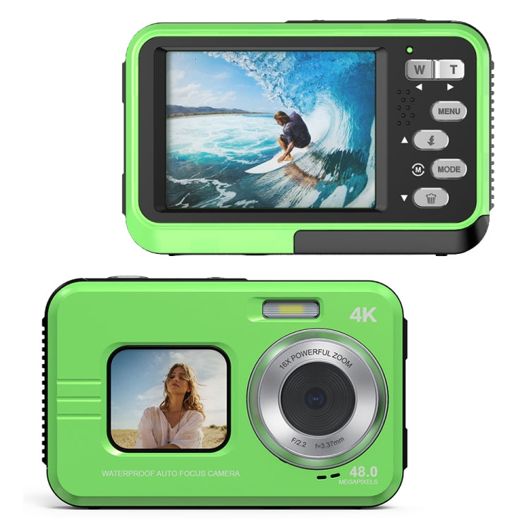 WDC901 Fotocamera digitale per sport all'aria aperta a doppio schermo HD da 48 MP impermeabile da 3,5 m, US Plug, UK Plug, EU Plug, AU Plug