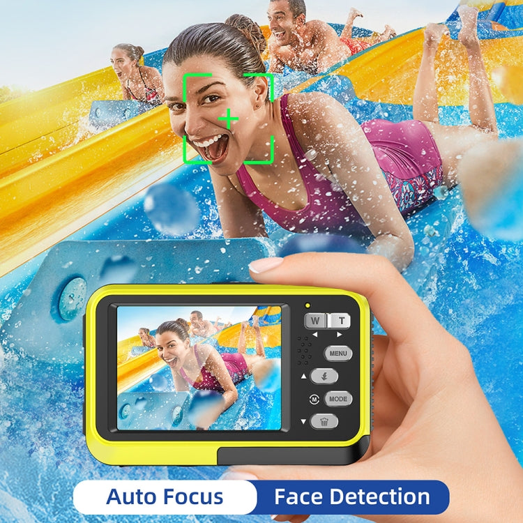 WDC901 Fotocamera digitale per sport all'aria aperta a doppio schermo HD da 48 MP impermeabile da 3,5 m, US Plug, UK Plug, EU Plug, AU Plug