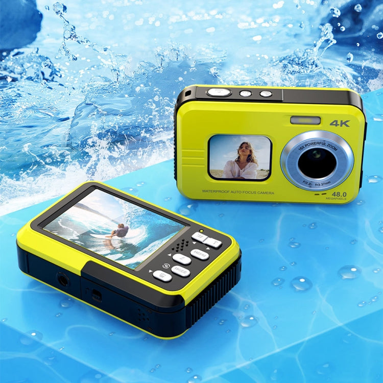 WDC901 Fotocamera digitale per sport all'aria aperta a doppio schermo HD da 48 MP impermeabile da 3,5 m, US Plug, UK Plug, EU Plug, AU Plug
