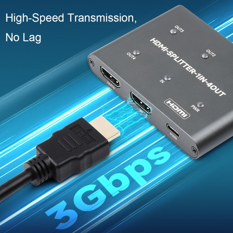Waveshare 23738 Splitter HDMI 4K, 1 ingresso 4 uscite, condividi una sorgente HDMI, 23738