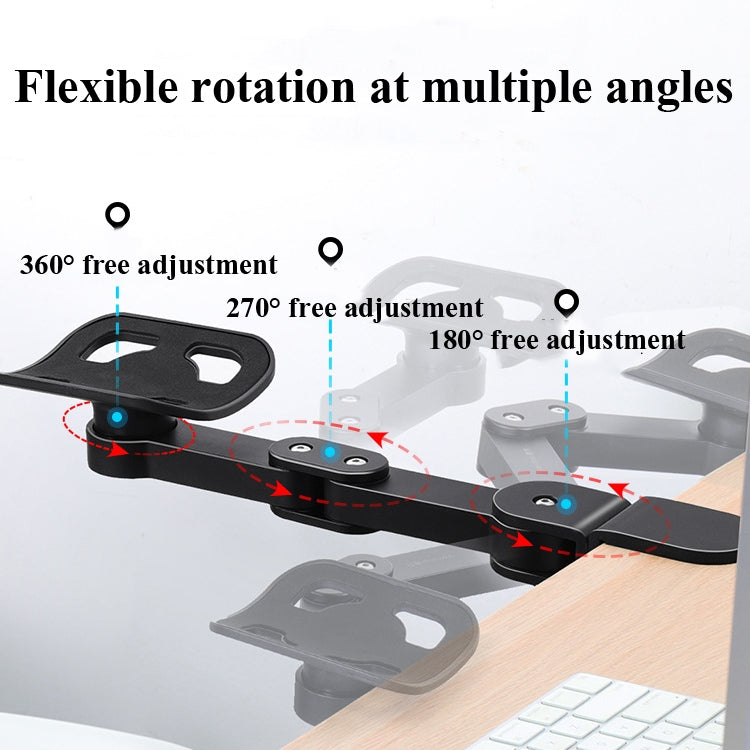 Vaydeer TJ2011 Computer Hand Bracket Mouse Pad Supporto per braccio pigro in metallo Supporto per polso a sbalzo
