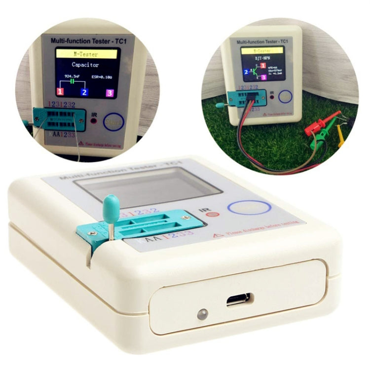 LCR-TC1 Tester per transistor a schermo colorato completo per test resistore condensatore triodo diodo, LCR-TC1