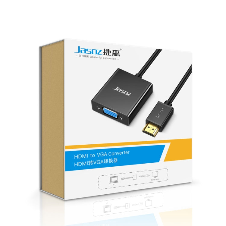 2 PC Jasoz 1080P Convertitore da HDMI a VGA Nucleo in rame privo di ossigeno, Black, White, With Audio Power Supply (Black), With Audio Power Supply (White), With Audio (Black)