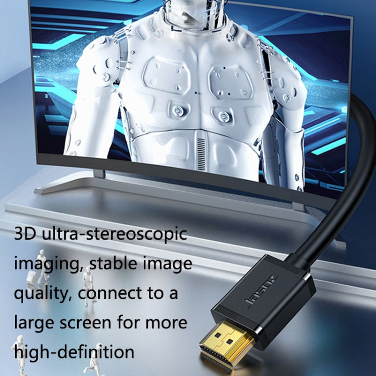 Jasoz 4K HDMI Cavo per proiettore ad alta definizione Cavo video per computer Nucleo in rame privo di ossigeno, lunghezza del cavo:, 0.5m, 1m, 1.5m, 2m, 3m, 5m, 8m, 10m, 12m, 15m, 20m