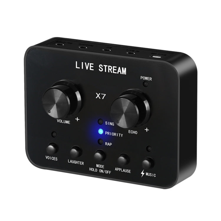 Scheda audio X7 Cambia voce Telefono cellulare e computer compatibile con la scheda audio live del microfono per chiamate vocali elettroniche esterne