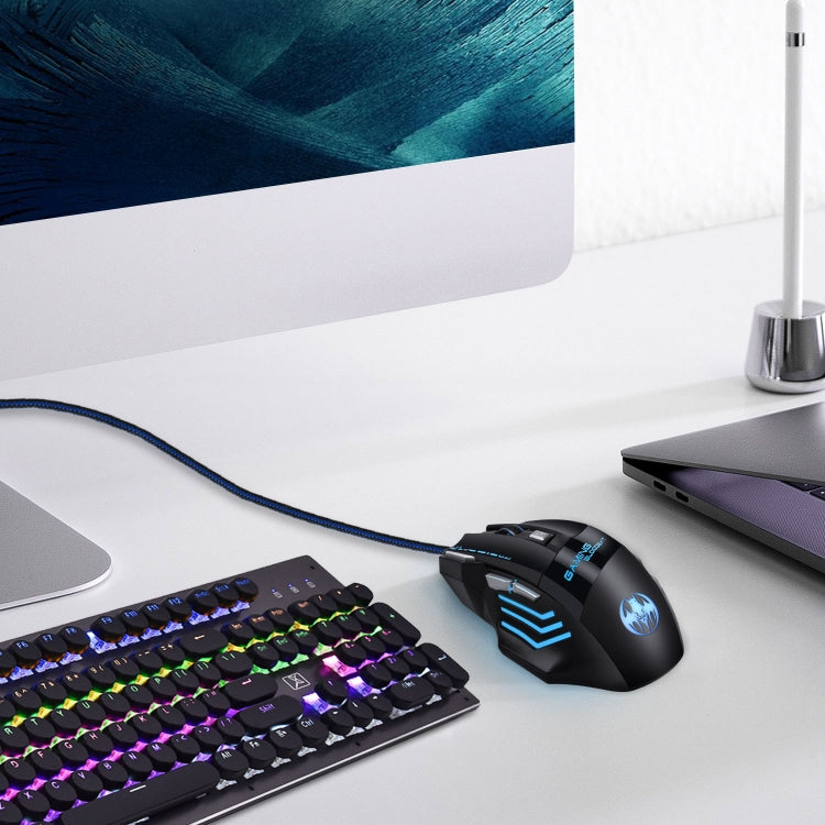GAMING BLOODBAT GM02 7 Tasti USB Optoelettronica cablata Mouse da gioco Mouse con luci respiratorie digitali Mouse