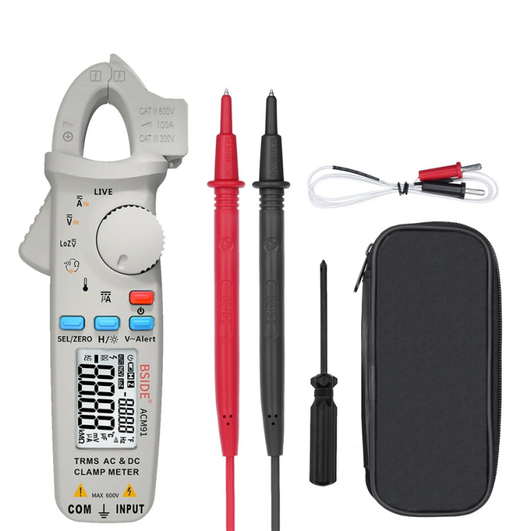 BSIDE ACM91 Digital Clamp Meter AC/DC Current 1mA True RMS Auto Range Capacitor Tester Multimetro, ACM91 Blue, ACM91 Black, ACM91 Grey