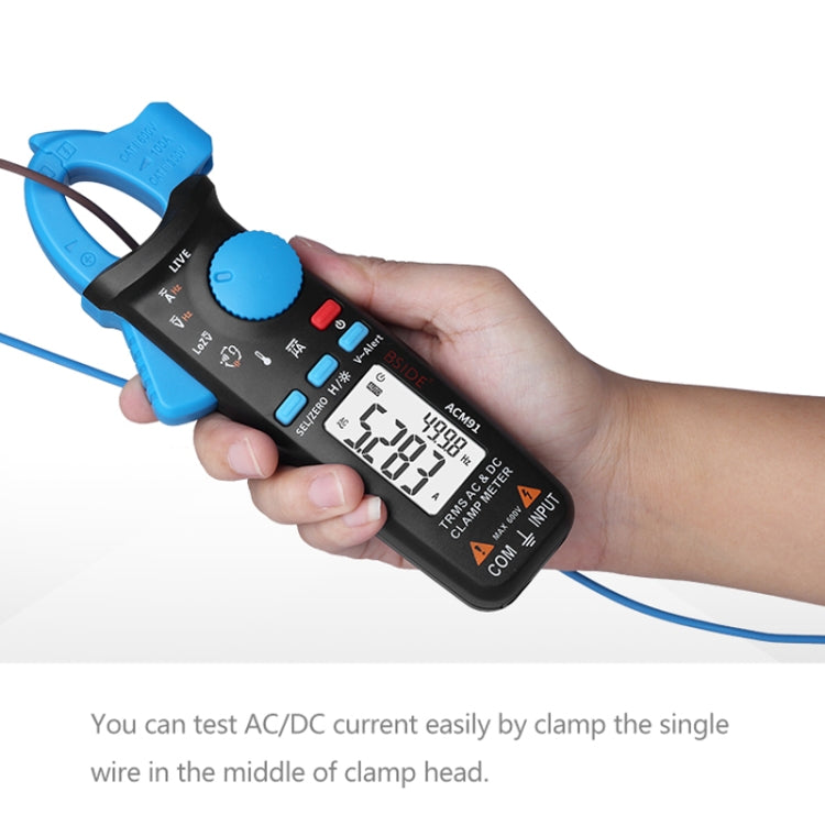 BSIDE ACM91 Digital Clamp Meter AC/DC Current 1mA True RMS Auto Range Capacitor Tester Multimetro, ACM91 Blue, ACM91 Black, ACM91 Grey