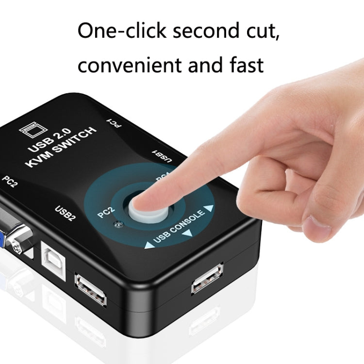 HW1701 Switcher KVM 2 in 1 out Switch VGA manuale a 2 porte USB con commutazione mouse tastiera, HW1701