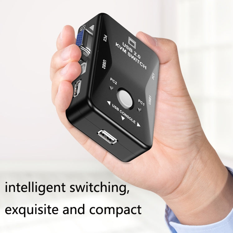 HW1701 Switcher KVM 2 in 1 out Switch VGA manuale a 2 porte USB con commutazione mouse tastiera, HW1701