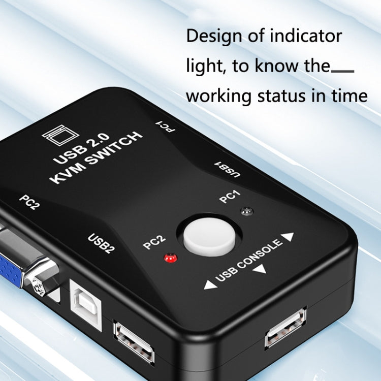 HW1701 Switcher KVM 2 in 1 out Switch VGA manuale a 2 porte USB con commutazione mouse tastiera, HW1701