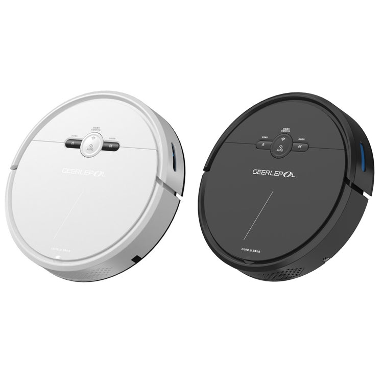 GEERLEPOL Robot spazzante a ricarica automatica per la casa intelligente, APP per telefono cellulare con supporto ad alta configurazione, White, Black