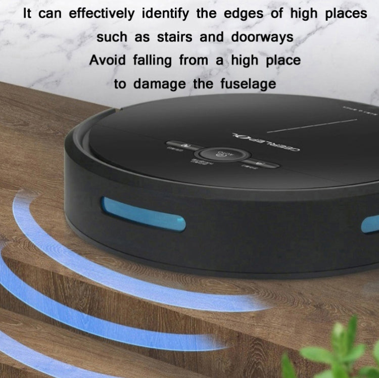 GEERLEPOL Robot spazzante a ricarica automatica per la casa intelligente, APP per telefono cellulare con supporto ad alta configurazione, White, Black