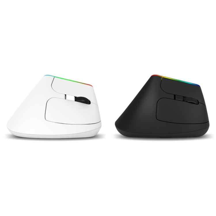DELUX M618C 6 Tasti 1600 DPI RGB Vertical Wireless Bluetooth Dual Mode Mouse, M618C(White), M618C(Black)