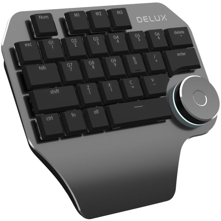 DELUX T11 29 Tasti Tastiera a mano singola Tasto di scelta rapida Strumento vocale Tastiera piatta, Silver, Smart Version Black Gray, Black