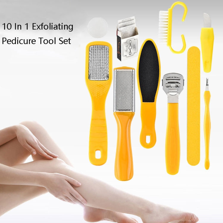 2 pezzi 10 in 1 Set di strumenti per pedicure esfoliante Strumenti per pedicure