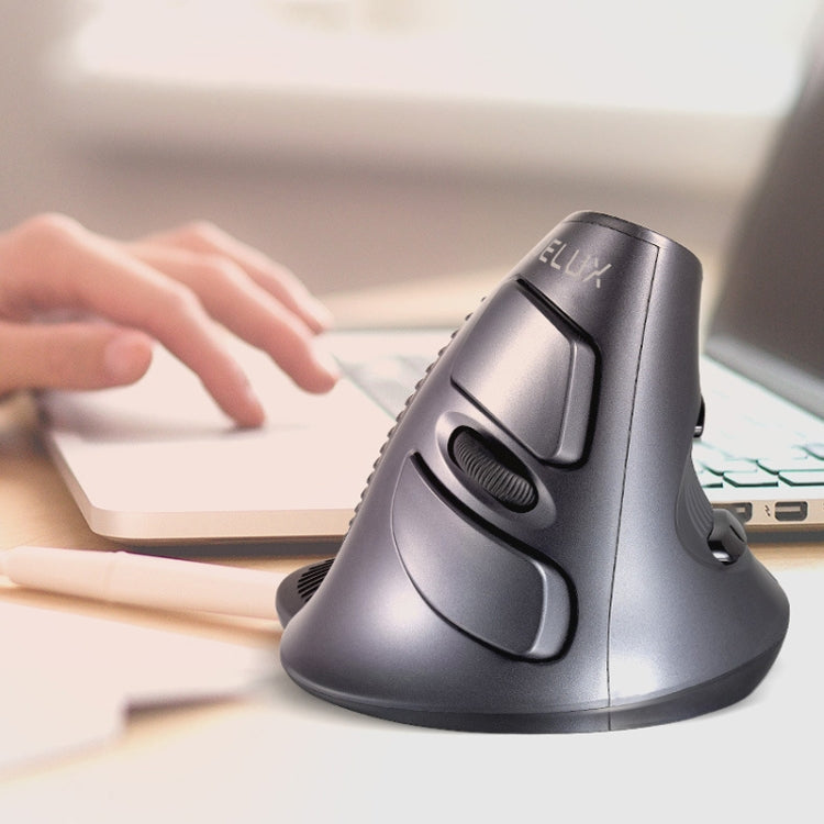 DELUX M618 Mouse wireless ergonomico a 6 tasti con chiocciola verticale, Wireless