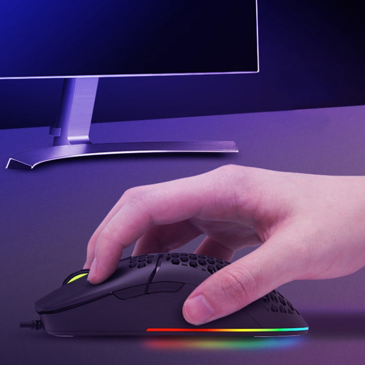 DELUX M700BU Mouse cablato per giochi a 7 tasti Mouse cablato desktop, stile:, 3325 (Support 10000DPI), 3389 (Support 16000DPI)