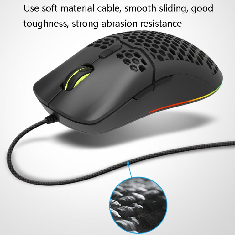 DELUX M700BU Mouse cablato per giochi a 7 tasti Mouse cablato desktop, stile:, 3325 (Support 10000DPI), 3389 (Support 16000DPI)