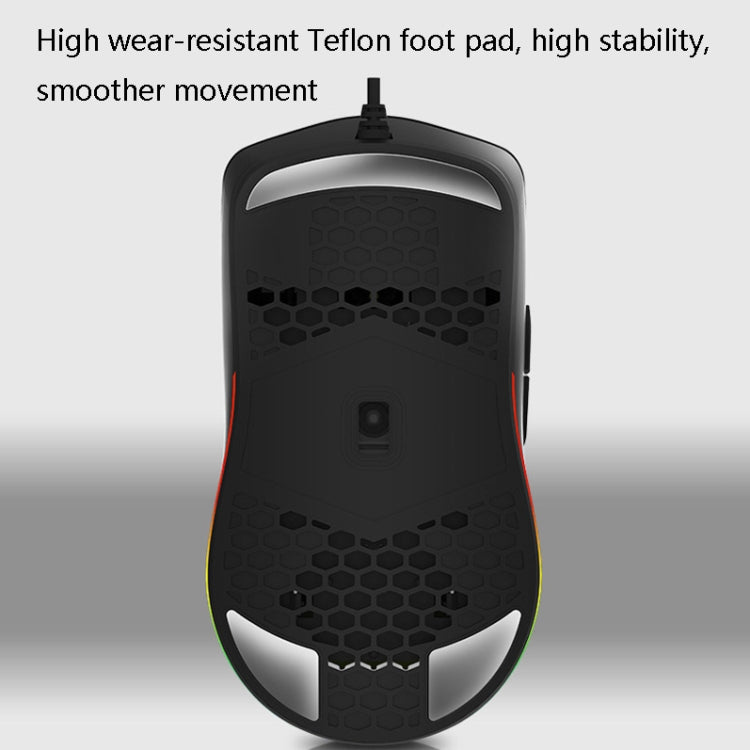 DELUX M700BU Mouse cablato per giochi a 7 tasti Mouse cablato desktop, stile:, 3325 (Support 10000DPI), 3389 (Support 16000DPI)
