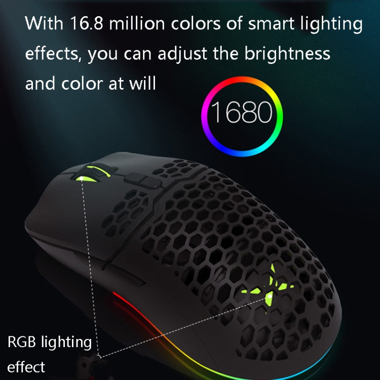 DELUX M700BU Mouse cablato per giochi a 7 tasti Mouse cablato desktop, stile:, 3325 (Support 10000DPI), 3389 (Support 16000DPI)