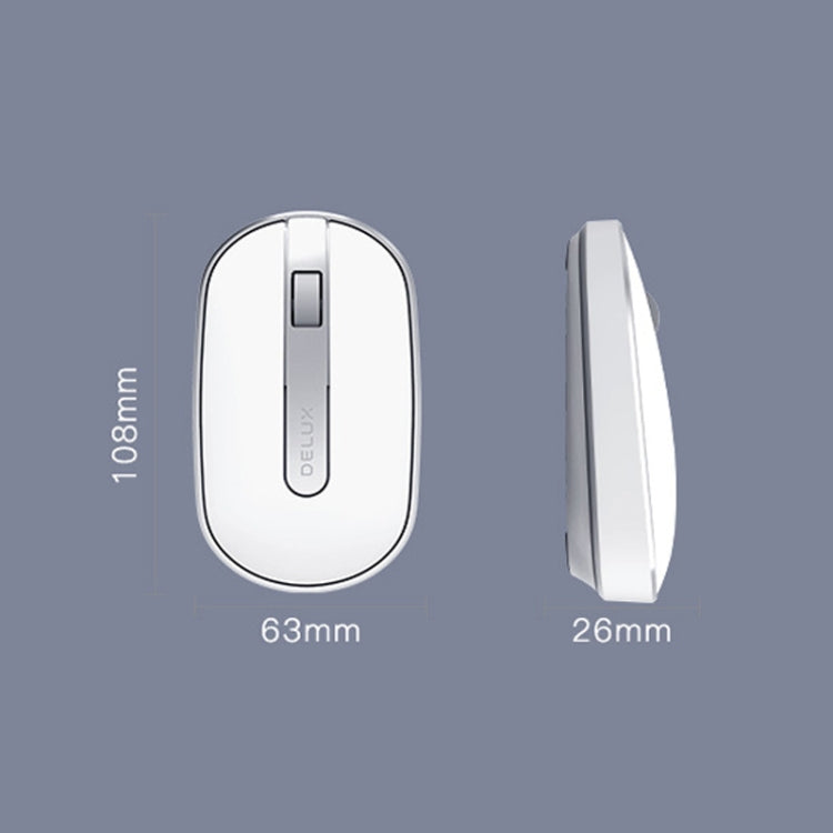 DELUX M326 4 Tasti Wireless Mouse Silenzioso Portatile Mouse Portatile