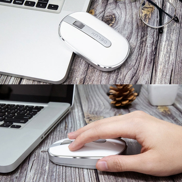 DELUX M326 4 Tasti Wireless Mouse Silenzioso Portatile Mouse Portatile