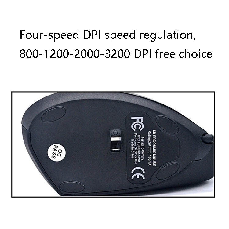 JSY-5 6 Tasti Laser USB Wired Mouse Mouse ottico verticale