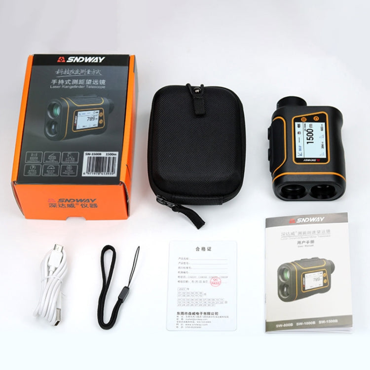 SNDWAY Strumento per telemetro Telescopio per esterni Strumento di misurazione per il golf, SW800B 800m, SW1000B 1000m, SW1500B 1500m