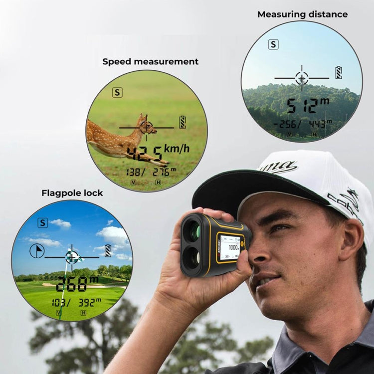 SNDWAY Strumento per telemetro Telescopio per esterni Strumento di misurazione per il golf, SW800B 800m, SW1000B 1000m, SW1500B 1500m