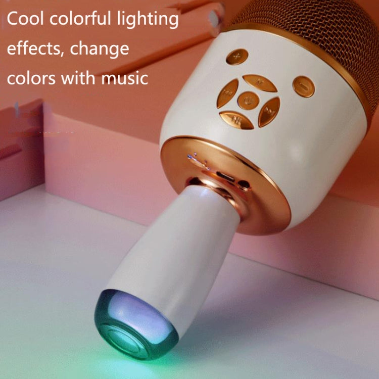 K58 Microfono wireless Bluetooth domestico con lampada per telefono cellulare K Song Microfono per bambini Audio, White, pink