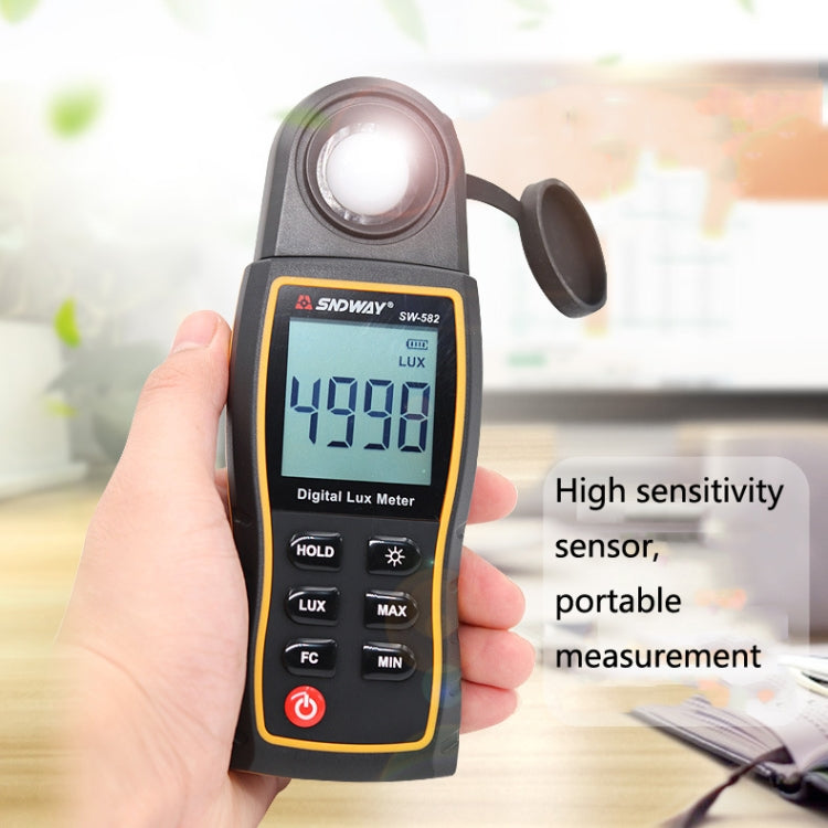 SNDWAY SW582 Misuratore di illuminazione digitale portatile Misuratore di luce digitale ad alta precisione, SW582