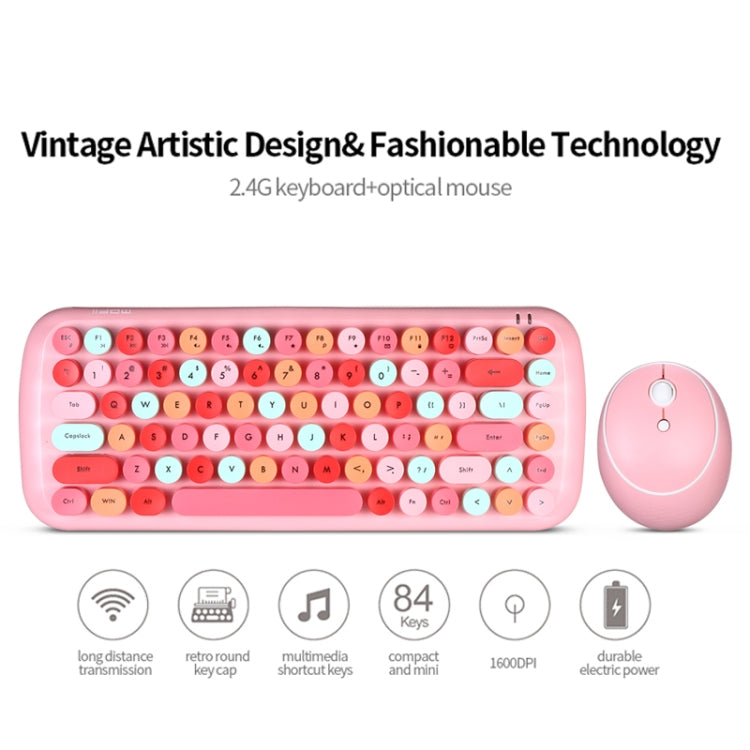 MOFii Candy Punk Keycap Set tastiera e mouse wireless a colori misti