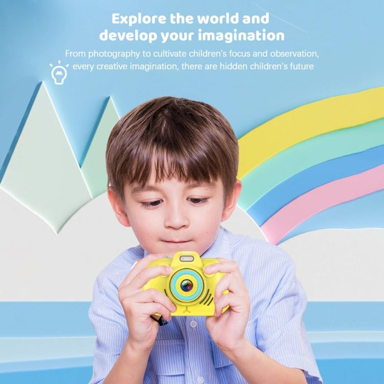 DC502 Fotocamera digitale per bambini con zoom 16X da 2,4 pollici e registrazione video 2,7K, Pink No Card, Yellow No Card, Blue No Card, Pink + 32G, Yellow + 32G, Blue + 32G