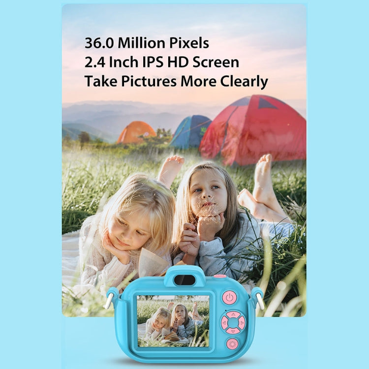 DC502 Fotocamera digitale per bambini con zoom 16X da 2,4 pollici e registrazione video 2,7K, Pink No Card, Yellow No Card, Blue No Card, Pink + 32G, Yellow + 32G, Blue + 32G