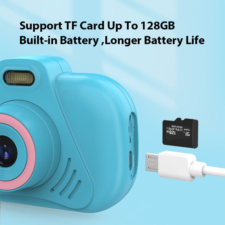 DC502 Fotocamera digitale per bambini con zoom 16X da 2,4 pollici e registrazione video 2,7K, Pink No Card, Yellow No Card, Blue No Card, Pink + 32G, Yellow + 32G, Blue + 32G