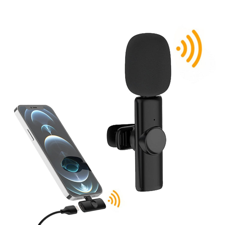 Microfono wireless lavalier Cellulare Microfono piccolo per riprese video in diretta, 8 Pin Direct 1 To 1, Type C 1 To 1, Type-C 1 To 2