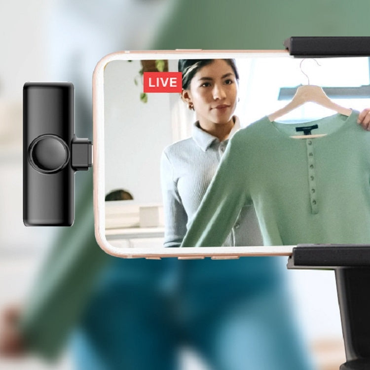Microfono wireless lavalier Cellulare Microfono piccolo per riprese video in diretta, 8 Pin Direct 1 To 1, Type C 1 To 1, Type-C 1 To 2